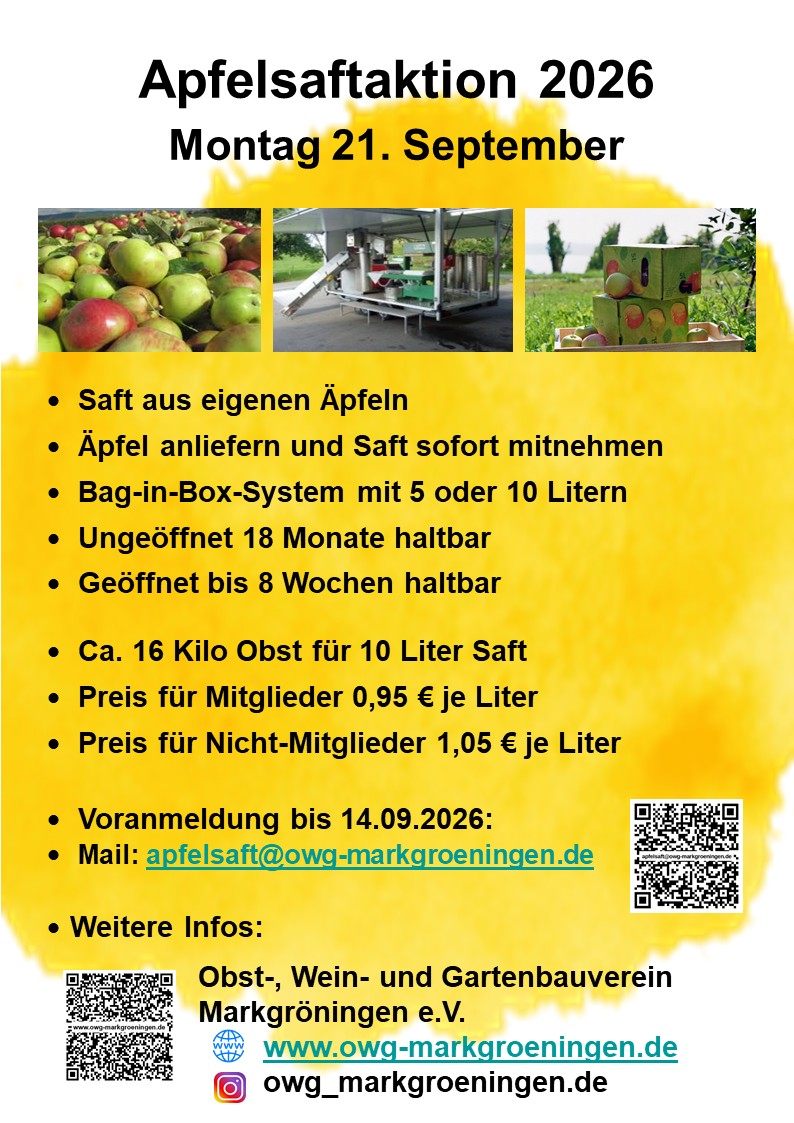 Plakat Apfelsaftaktion Detail 2026 neu