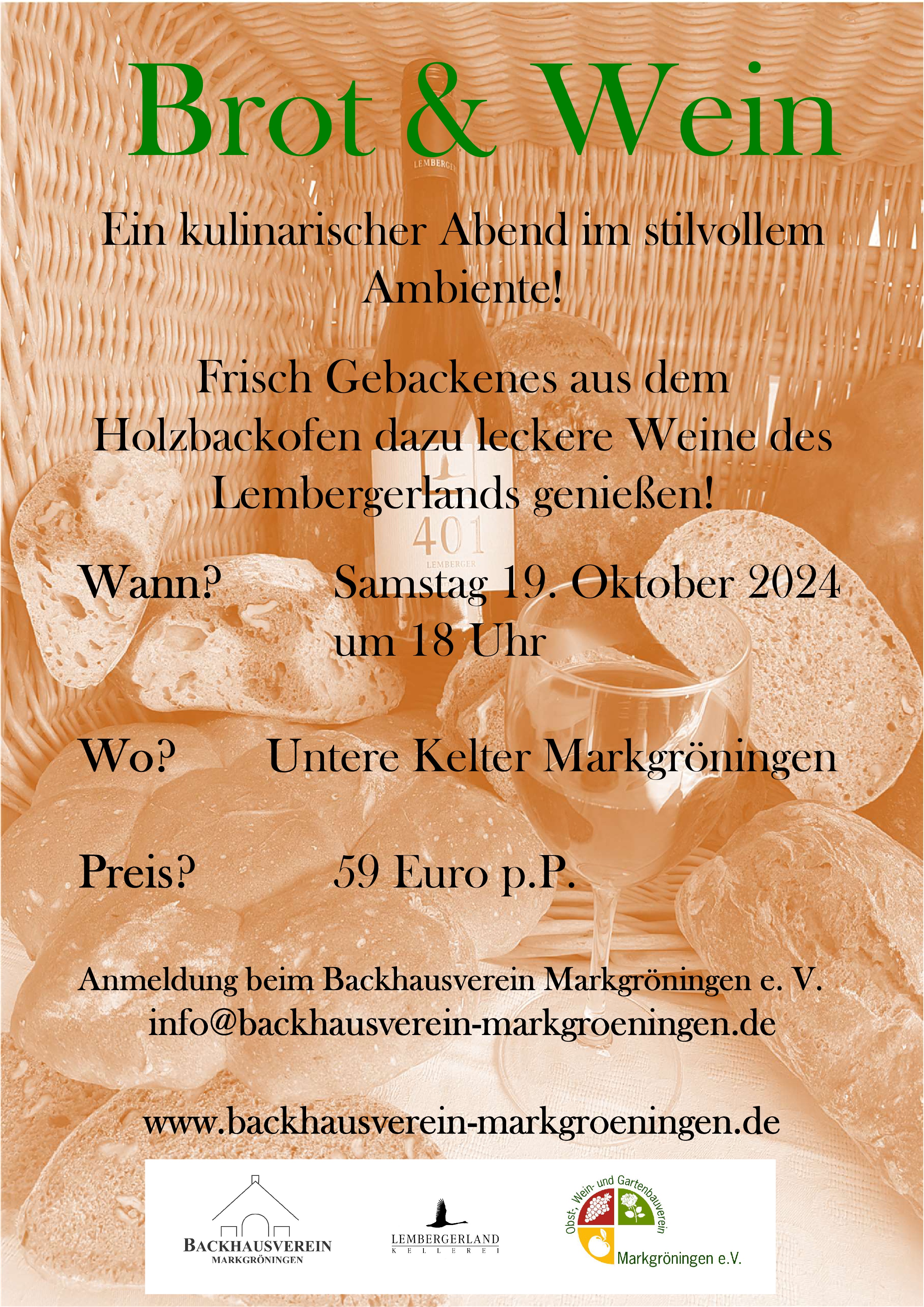 Plakat Brot und Wein 2024 Brot und Wein 2